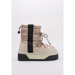 Buty śniegowce damskie D.Franklin ocieplane. Brązowe trapery i śniegowce D.Franklin, z materiału. Za 242.48 zł.