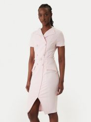 Rinascimento Sukienka koktajlowa CFC0127893003 Różowy Slim Fit. Czerwone sukienki Rinascimento, xl, bez wzorów, z syntetyku, wizytowe, bez kołnierzyka, bez ramiączek. Za 699.99 zł.