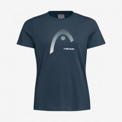 T-shirt damski Club Lara. Niebieskie t-shirty Head, xl, bez wzorów, z bawełny, bez kołnierzyka, bez ramiączek. W wyprzedaży za 101.50 zł.