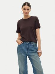 Vero Moda T-Shirt Paulina 10316991 Brązowy Regular Fit. Brązowe t-shirty Vero Moda, xs, bez wzorów, z bawełny, bez kołnierzyka, bez ramiączek. Za 69.99 zł.