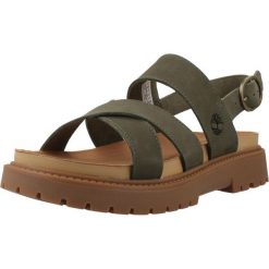 Sandały TIMBERLAND TB0A2KZ5EO61 Zielony. Zielone sandały Timberland, bez wzorów, ze skóry, bez obcasa, bez zapięcia. Za 404.99 zł.