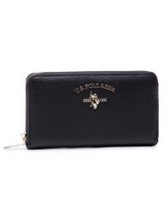 U.S. Polo Assn. Duży Portfel Damski Stanford L Zip Wallet BEUSS5184WVP000 Czarny. Czarne portfele U.S. Polo Assn., bez wzorów, ze skóry. Za 199.99 zł.