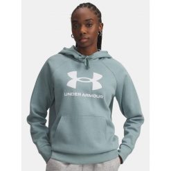 Bluza Damska Z Kapturem Sportowa Under Armour Rival Fleece Big Logo Hdy. Zielone bluzy Under Armour, bez wzorów, z kapturem. W wyprzedaży za 163.50 zł.