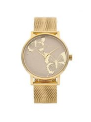 Jenny Fairy Zegarek 0102014020 Złoty. Żółte, analogowe zegarki Jenny Fairy, metalowe. Za 229.99 zł.