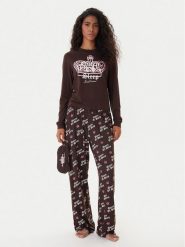 Juicy Couture Piżama JCLPJ225502 Brązowy Regular Fit. Brązowe piżamy Juicy Couture, bez wzorów, z syntetyku, bez ramiączek. Za 289.99 zł.