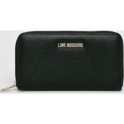 Love Moschino - Portfel. Czarne portfele Love Moschino, bez wzorów, z materiału. W wyprzedaży za 239.90 zł.