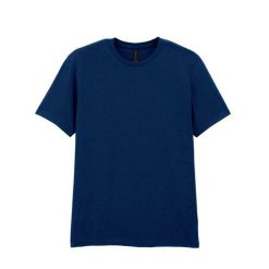 Bawełniana Koszulka Unisex Dla Dorosłych W Miękkim Stylu. Niebieskie bluzki GILDAN, xl, bez wzorów, z bawełny, sportowe, bez kołnierzyka, bez ramiączek. Za 48.99 zł.