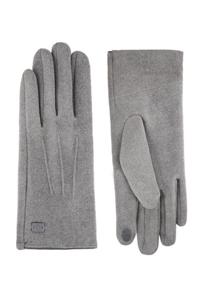 Rękawiczki z funkcją touch screen H-AMBER. Brązowe rękawiczki Volcano, bez wzorów, z dzianiny, eleganckie. Za 39.99 zł.