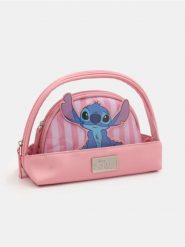 Kosmetyczka Stitch - różowy. Czerwone kufry i kosmetyczki Sinsay, bez wzorów, bez dodatków. Za 29.99 zł.