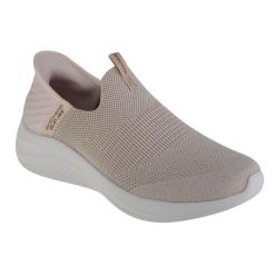 Buty sportowe Sneakersy damskie, Skechers Ultra Flex 3.0-Glitter Me Slip-Ins. Brązowe obuwie sportowe Skechers, bez zapięcia, trekkingowe, Skechers Sport. Za 399.99 zł.