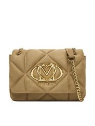 LOVE MOSCHINO Torebka JC4314PP0NKE0105 Beżowy. Brązowe torebki klasyczne Love Moschino, bez wzorów, z materiału, bez dodatków. Za 929.99 zł.