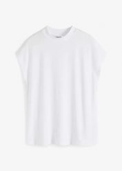 T-shirt z miękkiej wiskozy. Niebieskie t-shirty bonprix, bez wzorów, z wiskozy, bez kołnierzyka, bez ramiączek. Za 42.99 zł.