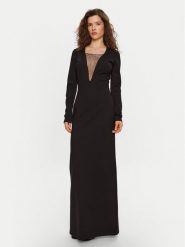 STAUD Sukienka wieczorowa Kris R24P2194PT Czarny Slim Fit. Czarne sukienki STAUD, xs, bez wzorów, z wiskozy, wizytowe, bez kołnierzyka, bez ramiączek. Za 1,549.00 zł.