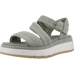 Sandały CLARKS TUSCAN STRAP Zielony. Zielone sandały Clarks, bez wzorów, ze skóry, bez obcasa, bez zapięcia. Za 407.99 zł.