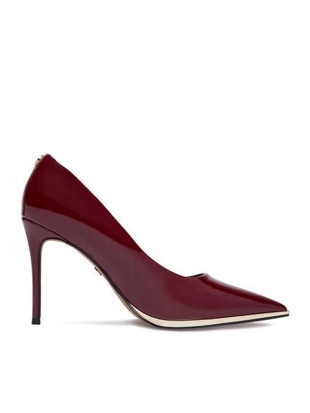 Nine West Szpilki CEO-SH2124 01 Bordowy. Czerwone szpilki Nine West, bez wzorów, ze skóry, bez obcasa, na szpilce, bez zapięcia. Za 249.99 zł.