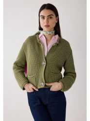 More & More Kardigan w kolorze oliwkowym rozmiar: 42. Brązowe kardigany More & More, bez wzorów, ze splotem. Za 188.40 zł.