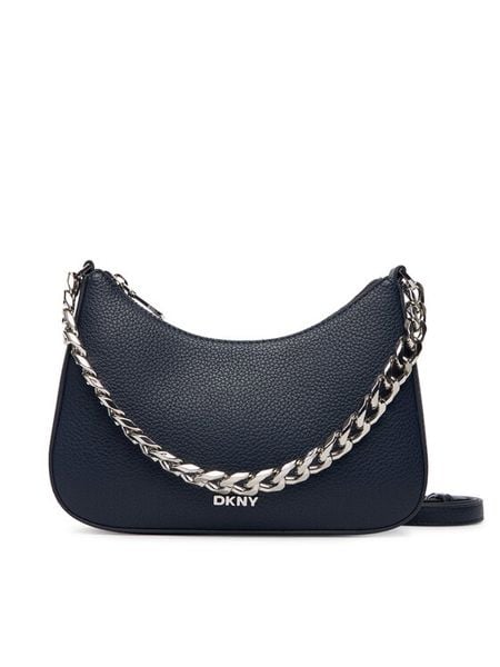 DKNY Torebka R52EAI10 Granatowy. Niebieskie torebki klasyczne DKNY, bez wzorów, ze skóry, bez dodatków. Za 609.99 zł.