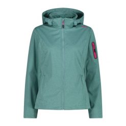 Kurtka damska turystyczna CMP 39A5016M. Zielone kurtki sportowe CMP, l, bez wzorów, z softshellu, z kapturem, trekkingowe. Za 340.00 zł.