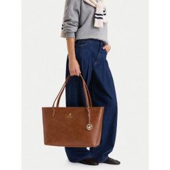Torebka Beverly Hills Polo Club. Brązowe shopper Beverly Hills Polo Club, bez wzorów, bez dodatków. Za 219.99 zł.