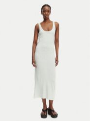 Calvin Klein Jeans Sukienka letnia LV047F303G Zielony jasny Slim Fit. Zielone sukienki Calvin Klein Jeans, na lato, m, bez wzorów, z jeansu, bez kołnierzyka, bez ramiączek. Za 699.99 zł.