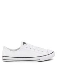 Converse Trampki Ctas Dainty Ox 564984C Biały. Białe trampki Converse, bez wzorów, ze skóry, bez zapięcia. Za 299.99 zł.