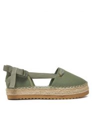 DeeZee Espadryle ZYLS093 Zielony. Zielone espadryle DeeZee, bez wzorów, z materiału, bez obcasa, bez zapięcia. Za 119.99 zł.