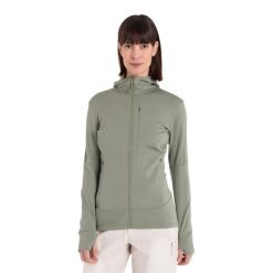 Bluza trekkingowa damska icebreaker Merino 260 Quantum IV. Zielone bluzy Icebreaker, xs, bez wzorów, z wełny, bez kaptura. Za 719.99 zł.