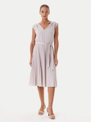 Tatuum Sukienka koktajlowa Luri T2508.209 Beżowy Regular Fit. Brązowe sukienki Tatuum, xxl, bez wzorów, z syntetyku, wizytowe, bez kołnierzyka, bez ramiączek. Za 299.99 zł.