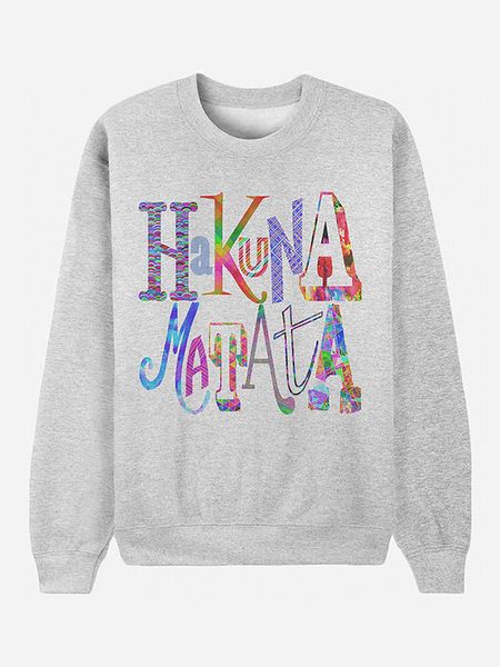 WOOOP Bluza "Hakuna Matata" w kolorze szarym rozmiar: XL. Szare bluzy Wooop, xl, bez wzorów, z bawełny, bez kaptura. Za 117.17 zł.