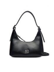Calvin Klein Torebka Emblm Hw Lthr Mini LV04F3263G Czarny. Czarne torebki klasyczne Calvin Klein, bez wzorów, ze skóry, bez dodatków. Za 899.99 zł.