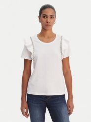 Fracomina Bluzka FR26ST3039J40001 Écru Regular Fit. Bluzki Fracomina, m, bez wzorów, z bawełny, bez kołnierzyka, bez ramiączek. Za 329.99 zł.