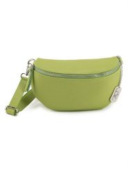 Anna Morellini Skórzana saszetka "Berenice" w kolorze zielonym - 25 x 14 x 1 cm rozmiar: onesize. Zielone torby na ramię Anna Morellini, bez wzorów, z materiału, sportowe, przez ramię, bez dodatków. Za 173.99 zł.