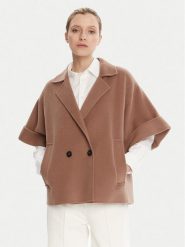 Weekend Max Mara Płaszcz wełniany Pera 2525086021 Brązowy Regular Fit. Brązowe płaszcze Weekend Max Mara, na zimę, bez wzorów, z wełny, bez kaptura. Za 2,279.00 zł.