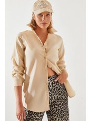 Bianco Lucci Koszula w kolorze beżowym rozmiar: S. Brązowe koszule Bianco Lucci, s, bez wzorów, bez kołnierzyka, bez ramiączek. Za 52.30 zł.