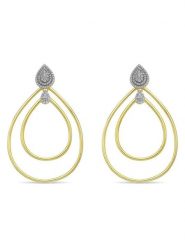 Luxenter Kolczyki-wkrętki z cyrkoniami rozmiar: onesize. Żółte kolczyki Luxenter, z cyrkonią, srebrne. Za 118.01 zł.