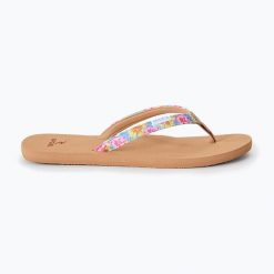 Japonki damskie Rip Curl Freedom Bloom Open Toe. Brązowe klapki Rip Curl, bez wzorów, z otwartym noskiem, bez obcasa. Za 109.99 zł.