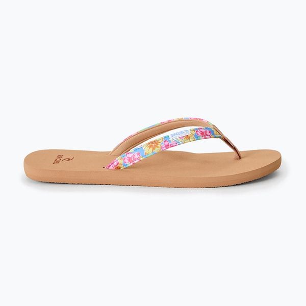 Japonki damskie Rip Curl Freedom Bloom Open Toe. Brązowe klapki Rip Curl, bez wzorów, z otwartym noskiem, bez obcasa. Za 139.99 zł.