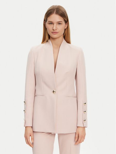 Rinascimento Marynarka CFC0122856003 Różowy Regular Fit. Czerwone marynarki i żakiety Rinascimento, l, bez wzorów, z syntetyku. Za 359.99 zł.