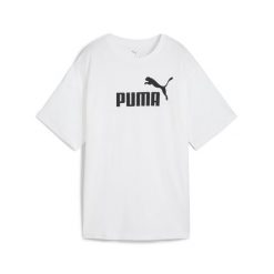 Damska luźna koszulka Essentials z logo No.1 PUMA. Białe bluzki Puma, xl, bez wzorów, z gumy, sportowe, bez kołnierzyka, bez ramiączek. W wyprzedaży za 69.00 zł.