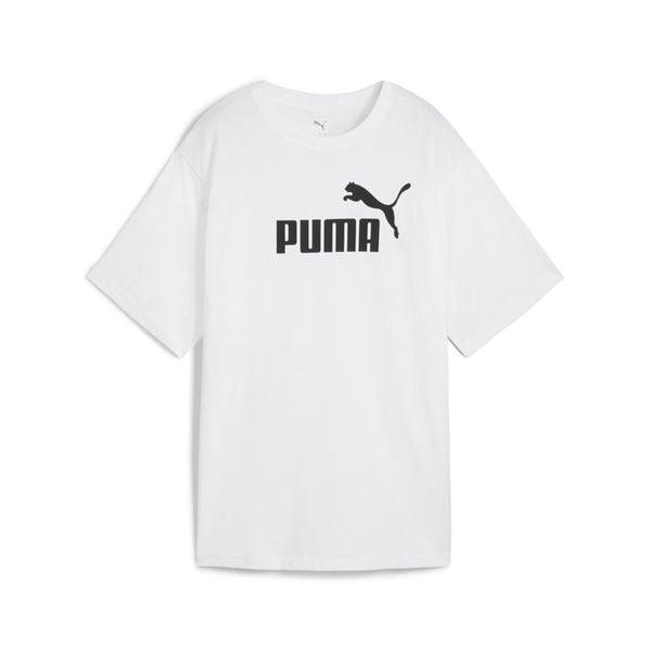 Damska luźna koszulka Essentials z logo No.1 PUMA. Białe bluzki Puma, xl, bez wzorów, z gumy, sportowe, bez kołnierzyka, bez ramiączek. W wyprzedaży za 69.00 zł.