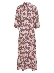 MOSS COPENHAGEN Sukienka w kolorze bordowo-kremowym rozmiar: XL. Czerwone sukienki Moss Copenhagen, xl, bez wzorów, bez kołnierzyka, bez ramiączek, maxi. Za 239.95 zł.