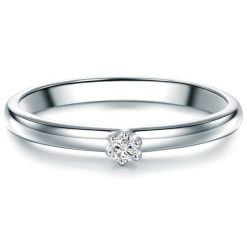 Trilani Pierścionek z Srebro wysokiej próby w Srebrny Pierścionki 1 ct Damski. Szare pierścionki Trilani, z brylantem, srebrne. Za 1,019.99 zł.