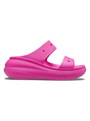 Crocs Klapki "Classic Crush" w kolorze różowym rozmiar: 42/43. Różowe klapki Crocs, bez wzorów, z otwartym noskiem, bez obcasa, na platformie. Za 110.04 zł.
