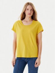 United Colors Of Benetton T-Shirt 3BVXD109F Żółty Regular Fit. Żółte t-shirty United Colors of Benetton, m, bez wzorów, z bawełny, bez kołnierzyka, bez ramiączek. Za 59.99 zł.