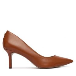 Szpilki LAUREN RALPH LAUREN. Brązowe szpilki Lauren Ralph Lauren, bez wzorów, bez obcasa, na szpilce, bez zapięcia. Za 659.99 zł.