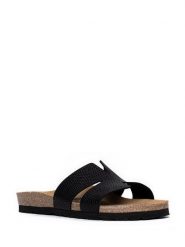 Sunbay Klapki "Rita" w kolorze czarnym rozmiar: 39. Czarne klapki Sunbay, bez wzorów, z otwartym noskiem, bez obcasa. Za 169.95 zł.