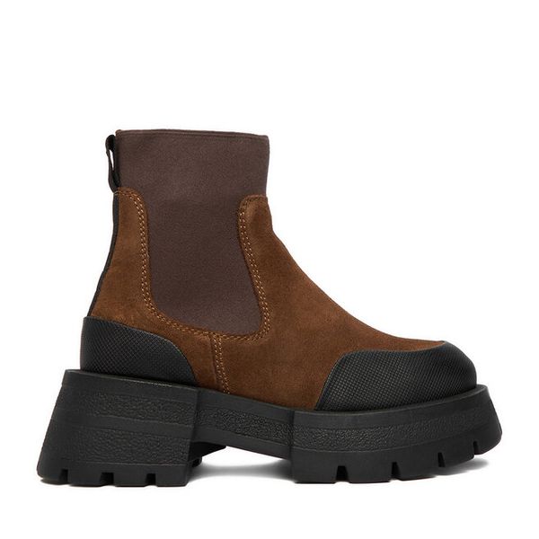 Sztyblety G-Star Raw. Brązowe botki G-Star Raw, bez wzorów, bez obcasa, na płaskiej podeszwie, bez zapięcia. Za 439.99 zł.