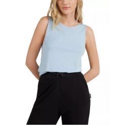 Damska koszulka sportowa O'Neill Yoga Flow Singlet. Niebieskie koszulki sportowe O'Neill, bez wzorów, z materiału, bez ramiączek, trekkingowe. Za 159.00 zł.