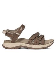 Teva Sandały trekkingowe "Tirra Sport" w kolorze brązowym rozmiar: 41. Brązowe sandały Teva, bez wzorów, z materiału, sportowe, z otwartym noskiem, bez obcasa, na płaskiej podeszwie, bez zapięcia. Za 274.95 zł.