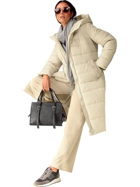 Heine Płaszcz pikowany w kolorze beżowym rozmiar: 48. Brązowe płaszcze Heine, bez wzorów, bez kaptura. Za 210.32 zł.